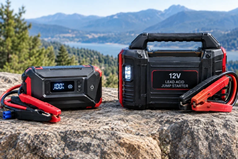 Lithium and lead-acid jump starters compared side by side