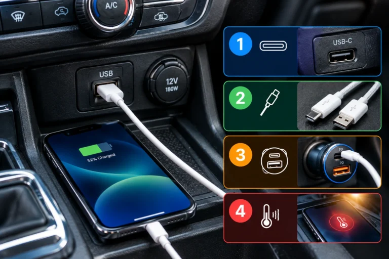 Phone charging slowly from a car USB port